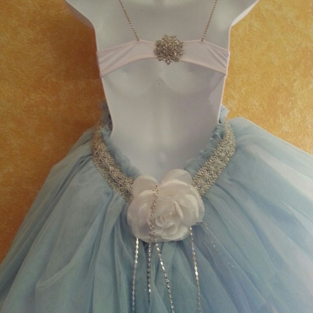 Cinderella Blue Babydoll Tulle Wedding Ballgown - Picture 7 of 8